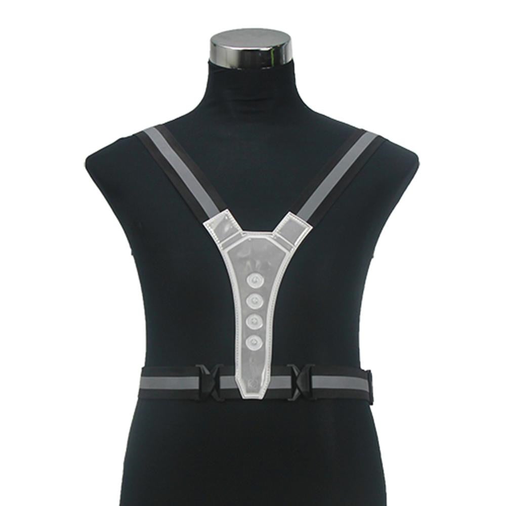 Elastic V-Shaped Reflective Vest with 4 LED Lights