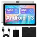 JUNYANG Tablet 10.1 inch Android 13 Tablets 2024 Cellular Tablets with SIM Card Slot 4G LTE Tablet & Phone (Makes Calls) 6GB+64GB Support 1TB Expand Tablet with Case 5G WiFi Tablet